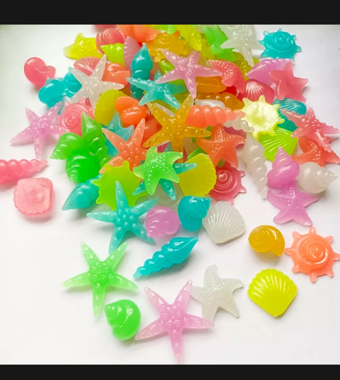 100pcs Viên đá dạ quang trang trí bể cá cảnh, sỏi trang trí bể cá,