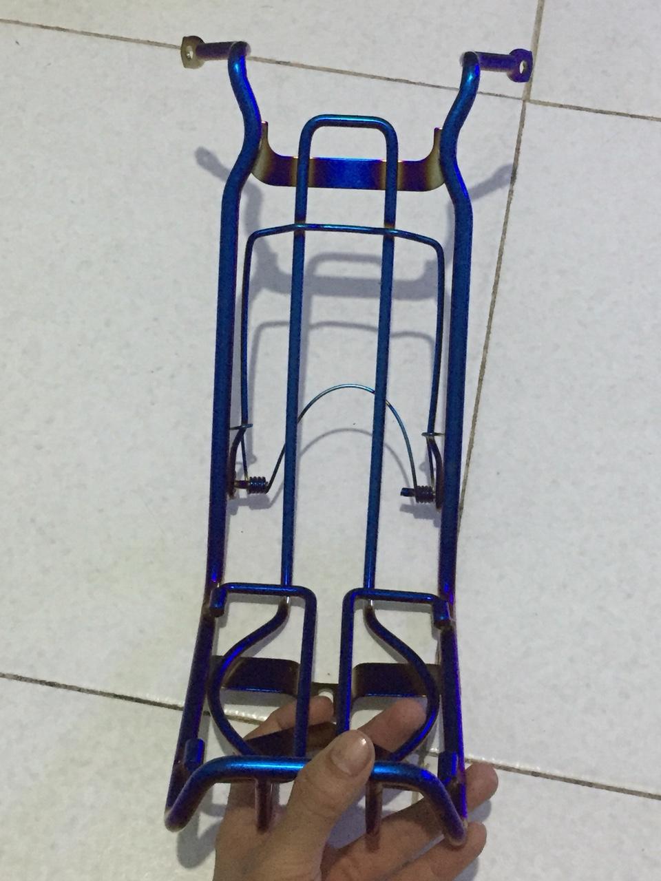 Baga giữa 7 màu xe Wave RSX 2014-2022, WAVE A110 2014-2016, baga inox xi titan 7 màu. SUPERMARKET QUỐC BẢO