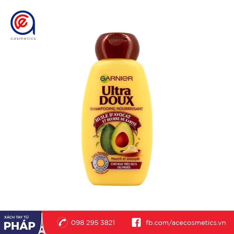 [HCM]Dầu Gội Garnier Ultra Doux đủ mùi phục hồi tóc  250ml