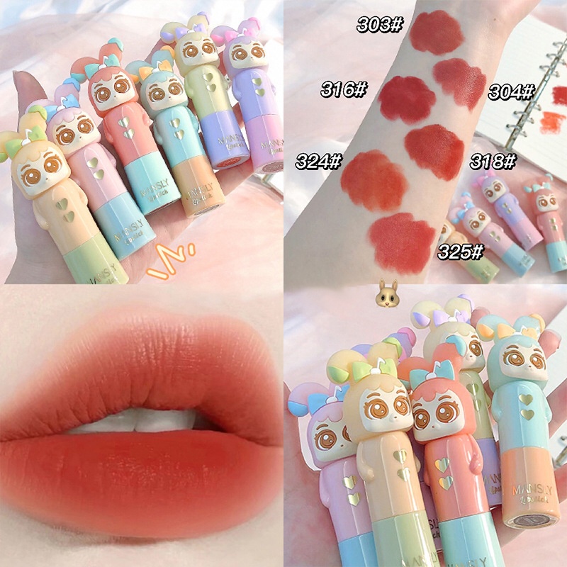 Son thỏi búp bê hiệu ứng nhung mịn lì , mềm môi