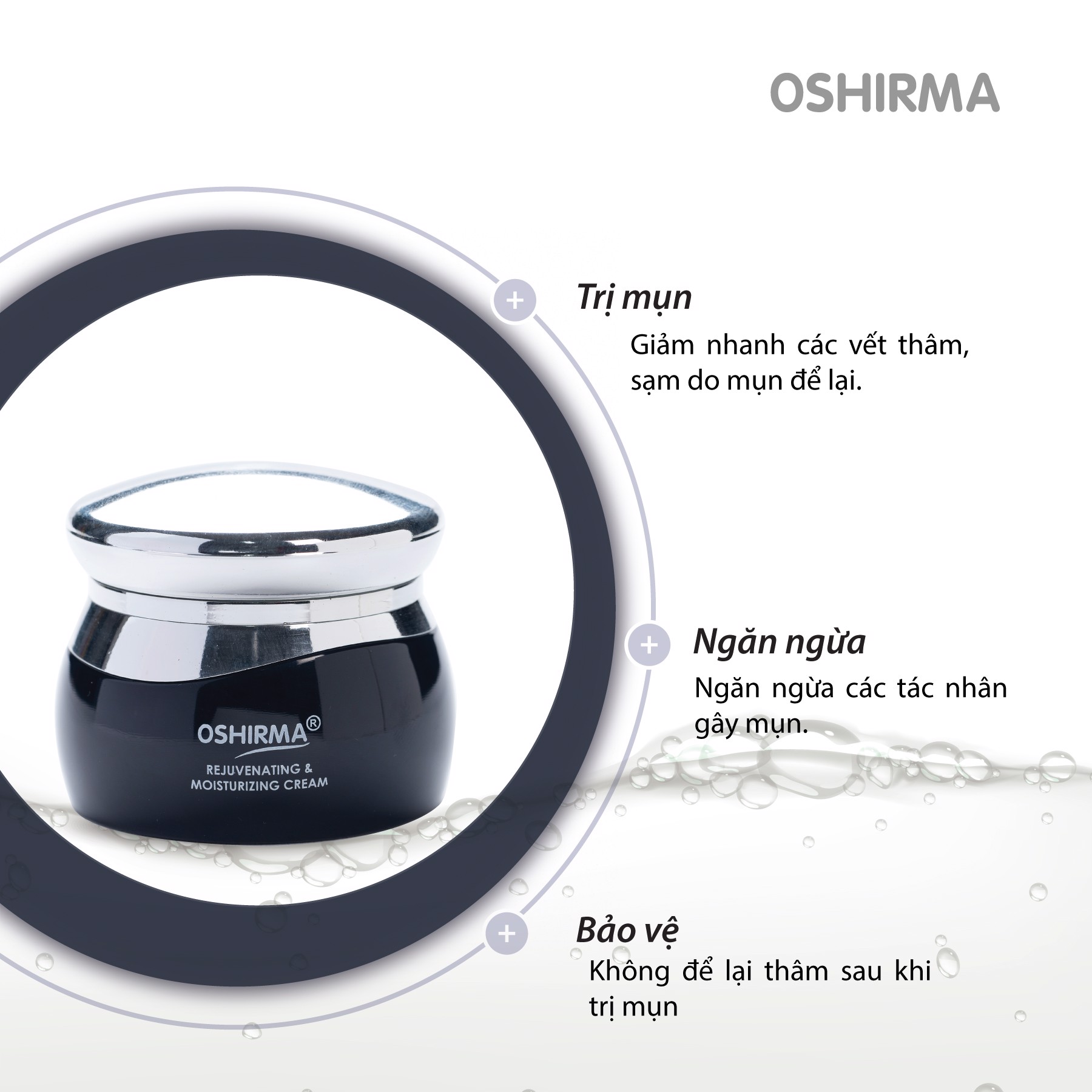 Kem Nén Trắng Da Chống Mụn Oshirma Nhật Bản 30GR