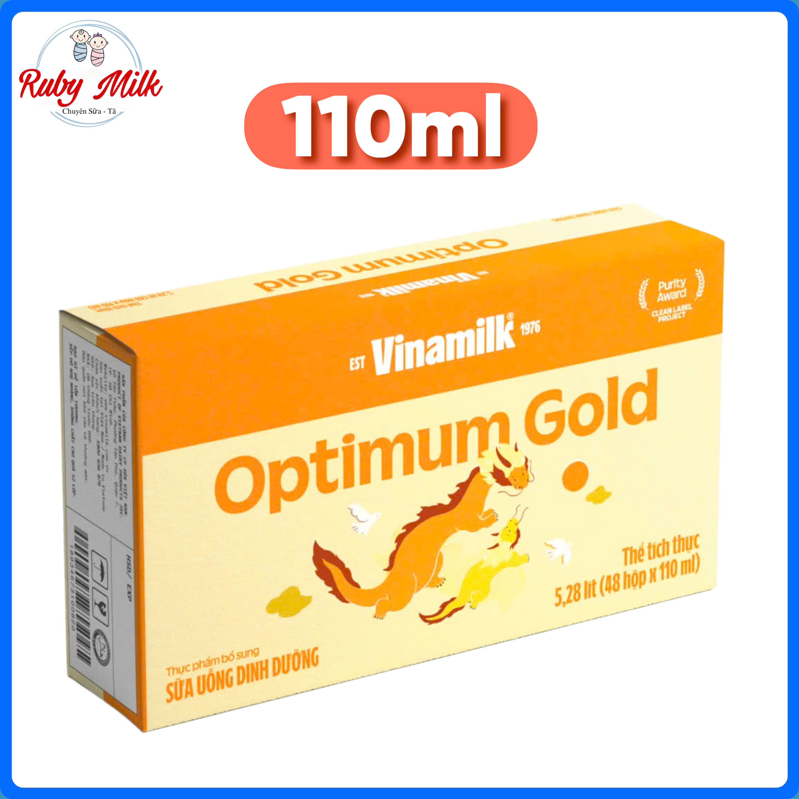 Thùng 48 hộp Sữa pha sẵn Optimum Gold 110ml