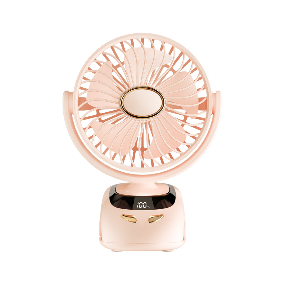Swokii N33 quạt tích điện, quạt tích điện mini 12 tiếng, quạt mini siêu mạnh với màn hình kỹ thuật số, 5 tốc độ gió có thể điều chỉnh, Dành cho Văn phòng/Ký túc xá/Phòng ngủ/Xe đẩy