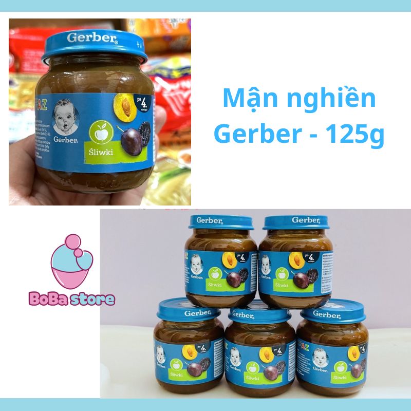 [HCM]Mận nghiền Gerber 125g/ 85g cho bé từ 6 tháng