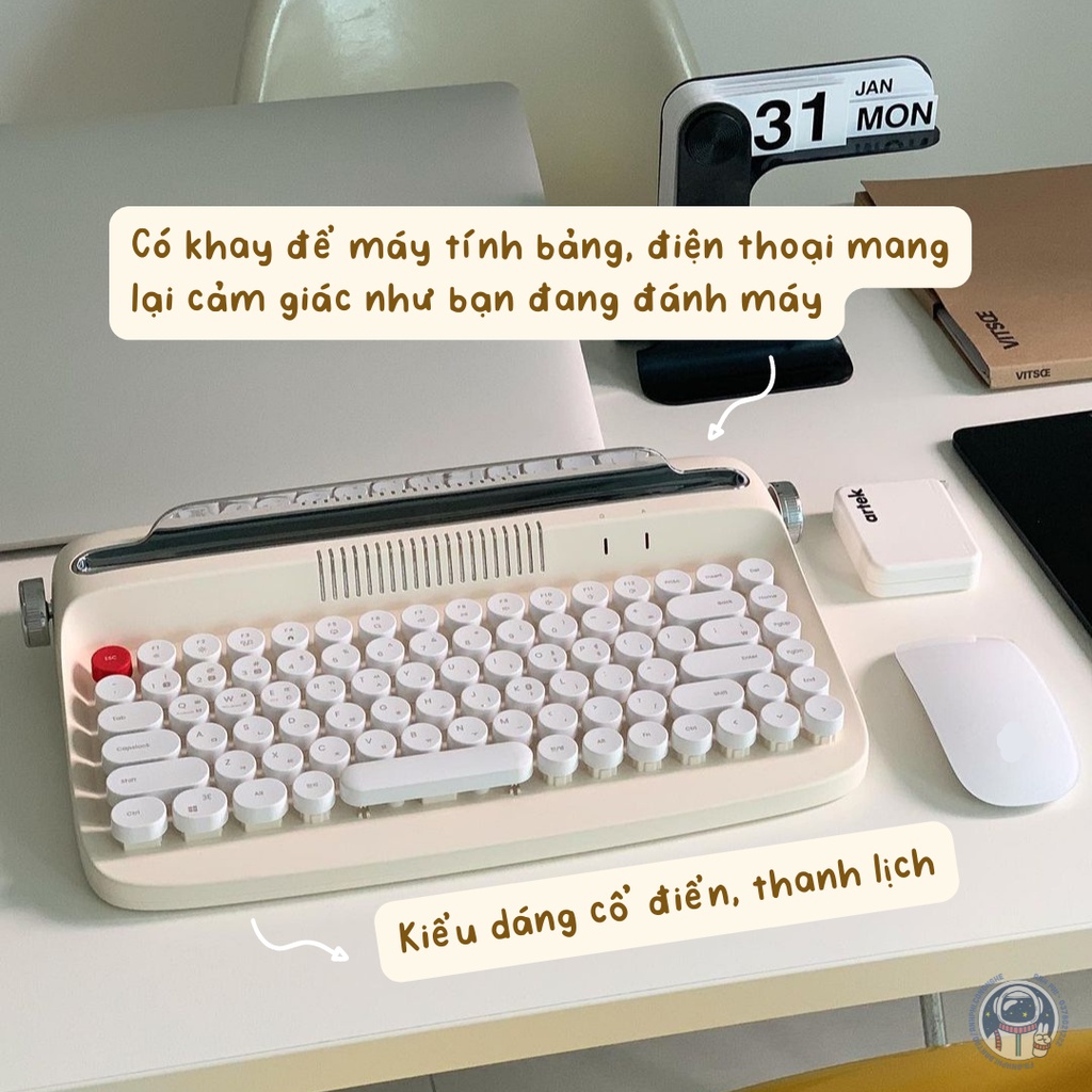 [Có Sẵn Có BH] Bàn Phím Không Dây ACTTO (86 Phím, Bản Tiếng Anh) Cho Điện Thoại Android/Windows/IOS Bluetooth 5.0
