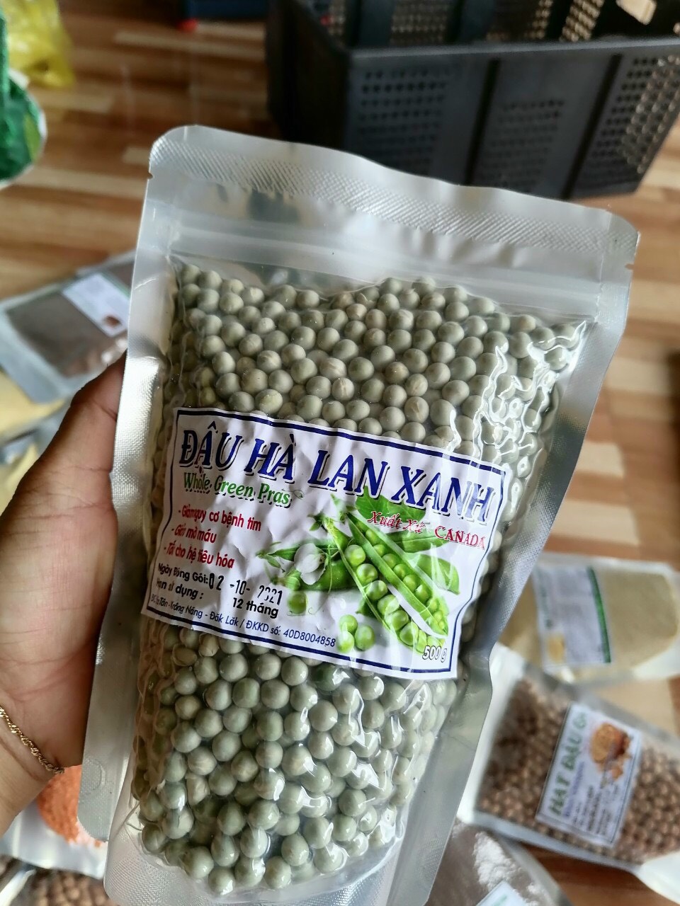 Đậu Hà Lan hữu cơ Khô Nhập Khẩu 500g