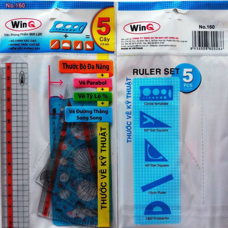 Bộ 5 Thước Dẻo Winq T160