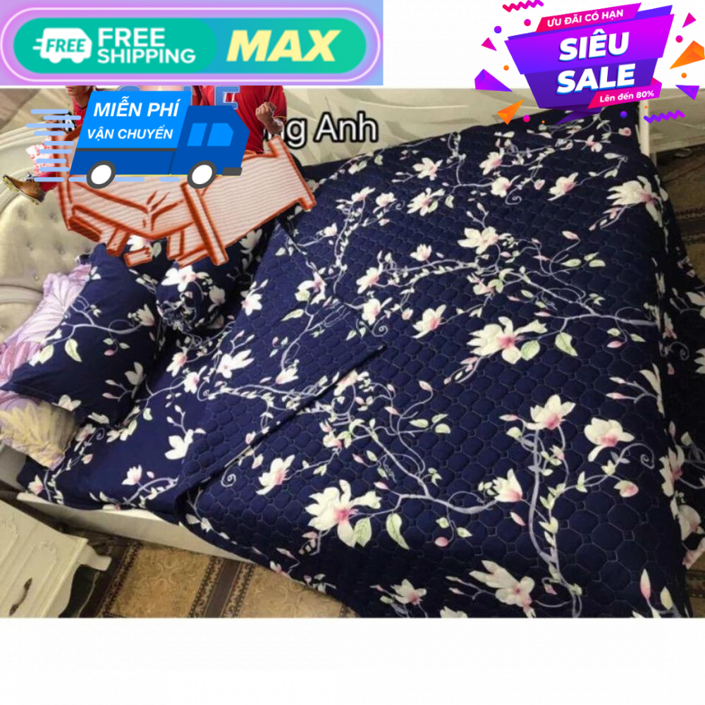 Bộ ga gối poly cotton hồng anh m6/m8 (revatot)