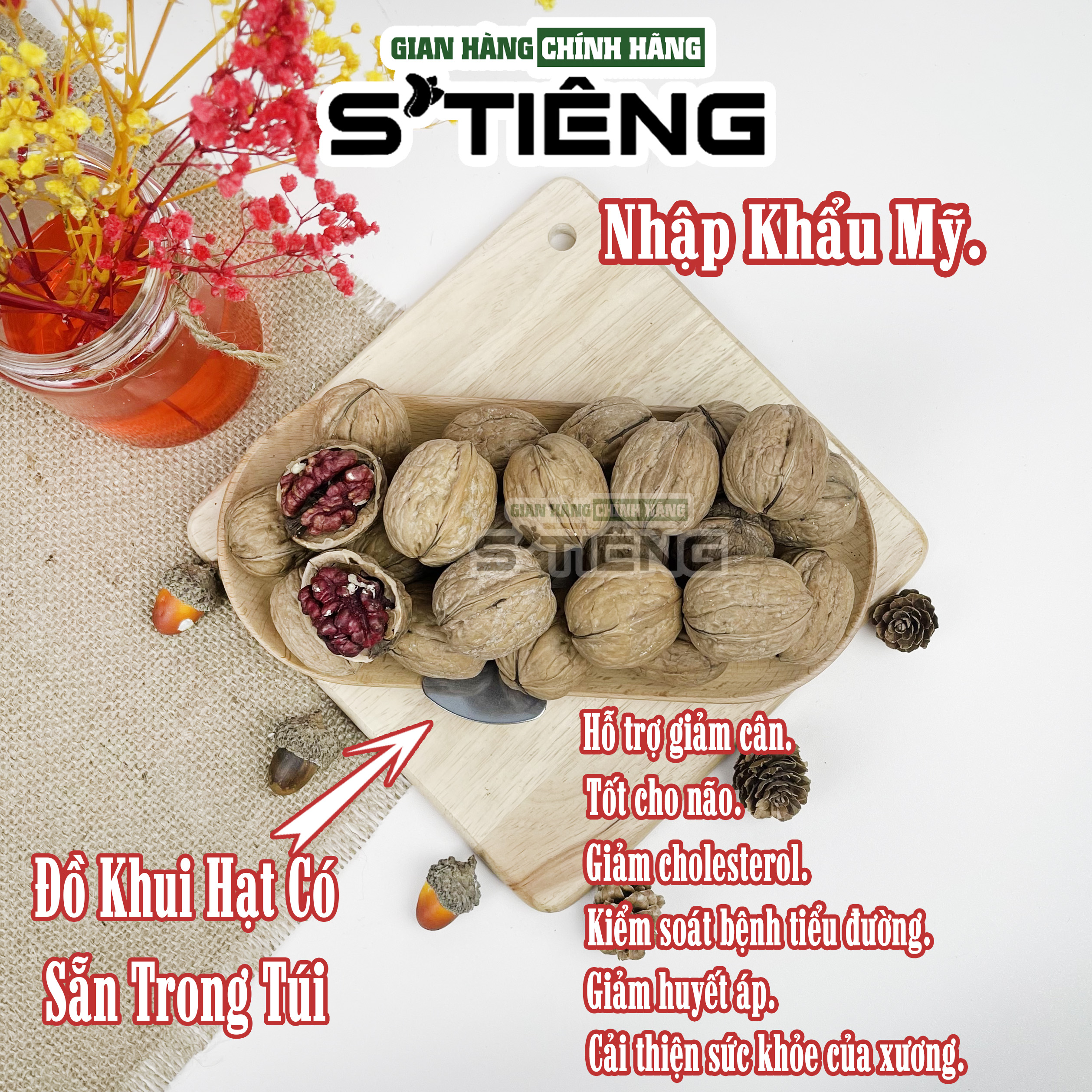 Quả Óc Chó Đỏ Còn Vỏ STIÊNG