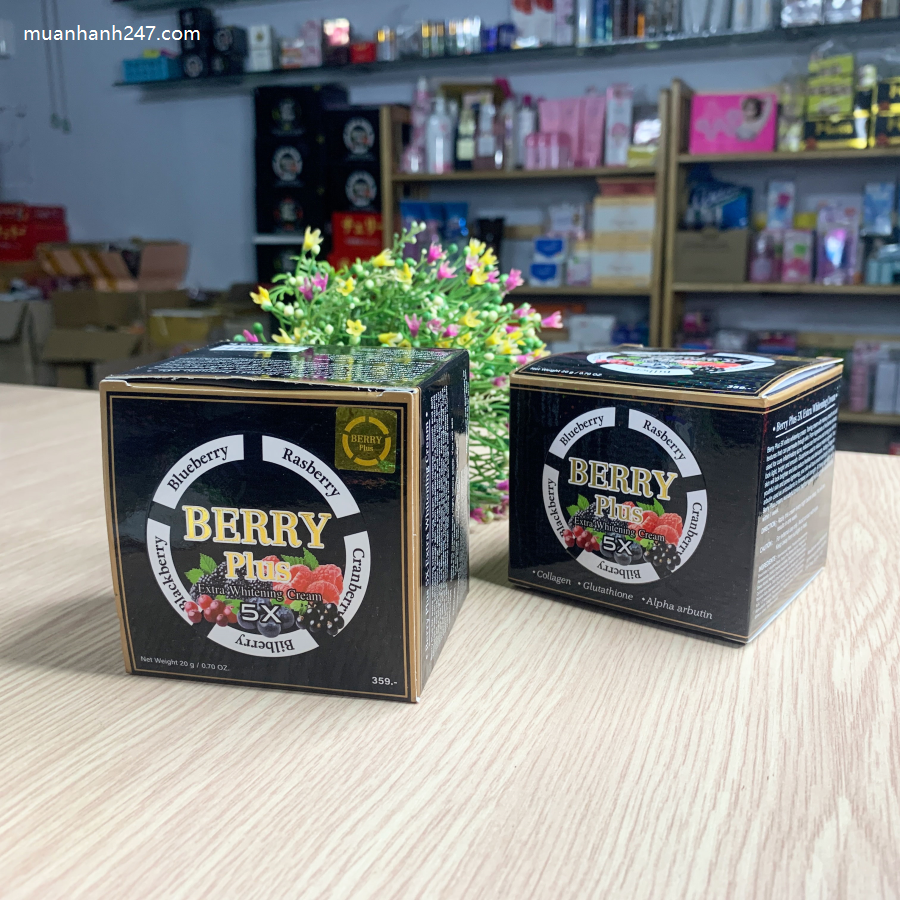 Kem Dưỡng Trắng Da Berry Plus 5x Extra Whitening Cream
