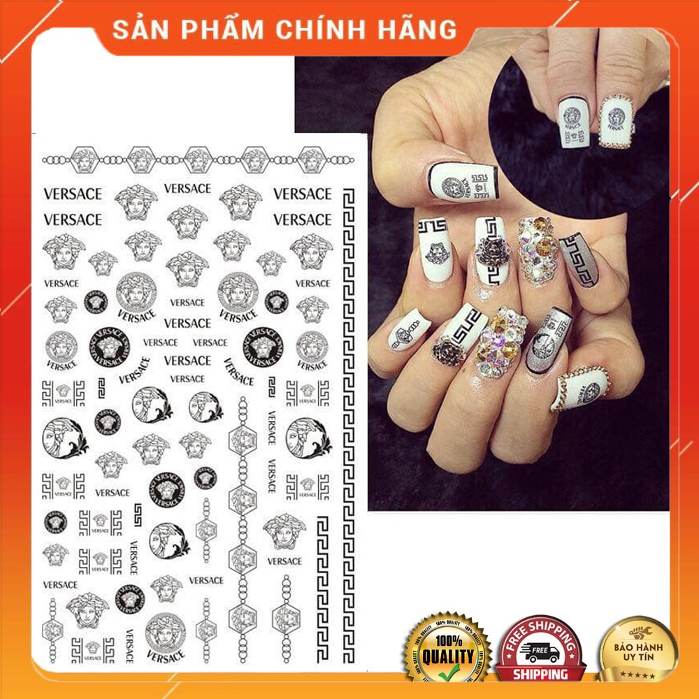Stick thương versace trang trí nail sang chảnh