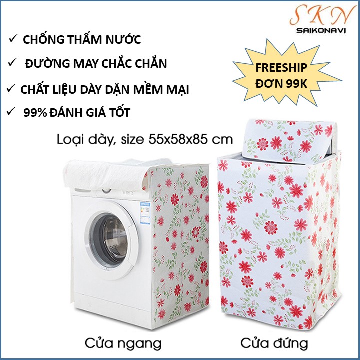 Vỏ Bọc Chống Thấm Bảo Vệ Máy Giặt Khỏi Bụi Bẩn - Vỏ Bọc Đa Năng Dùng Cho Mọi Loại Máy Giặt