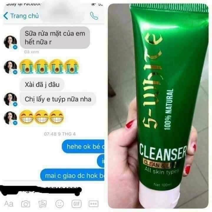 [HCM]Sữa Rửa Mặt Tinh Chất Nha Đam Swhite