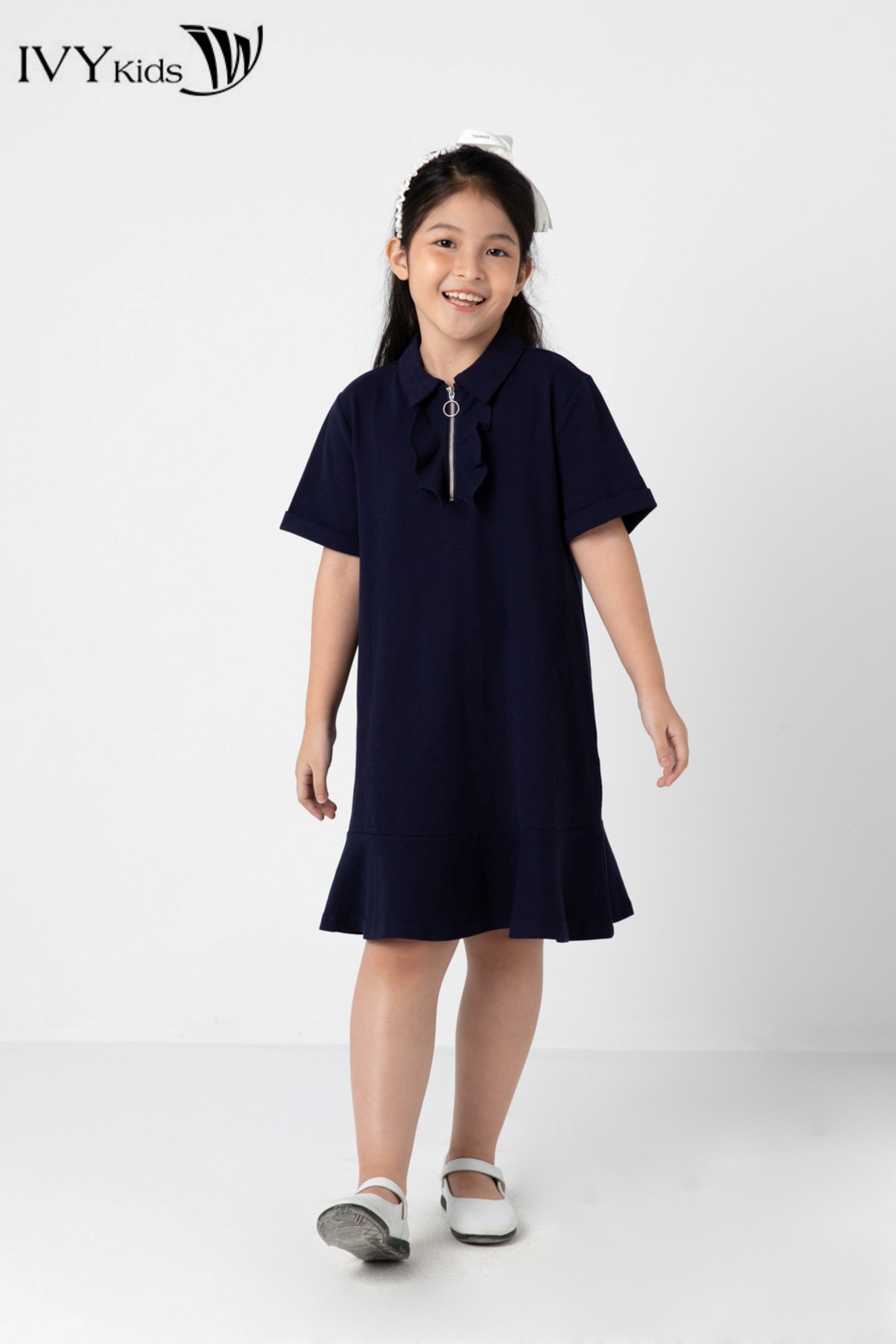 Đầm bé gái dáng cổ đức dễ thương IVY moda MS 42G1379
