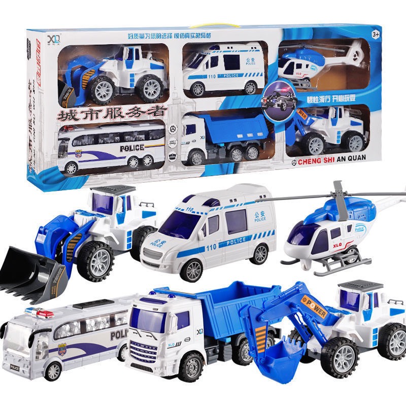 (HỎA TỐC HCM ) Đồ chơi xe ôtô xe mô hình Đồ chơi trẻ em SET 6 xe cứu hỏa/quân sự/cảnh sát cho bé
