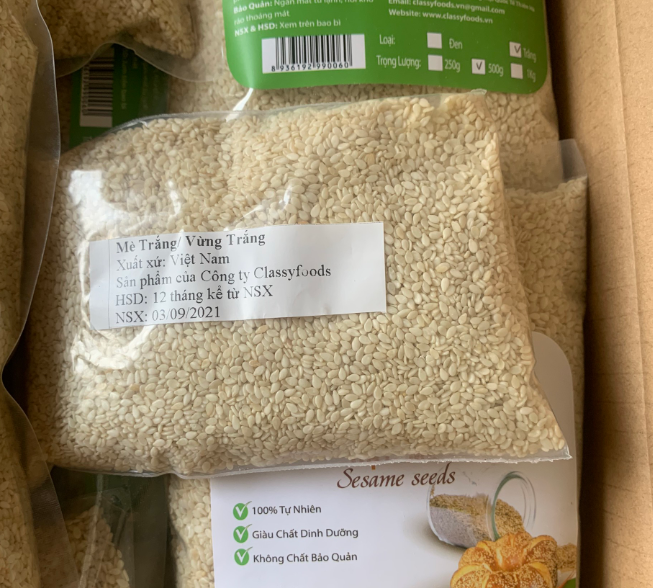 Hạt Mè Trắng Classyfoods/Vừng trắng - 100g