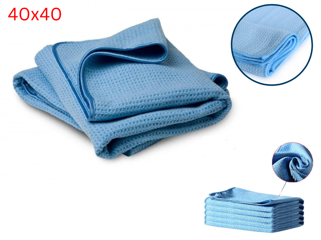 Khăn waffle sợi microfiber ,khăn tổ ong lau xe ,lau kính đa năng 40x40