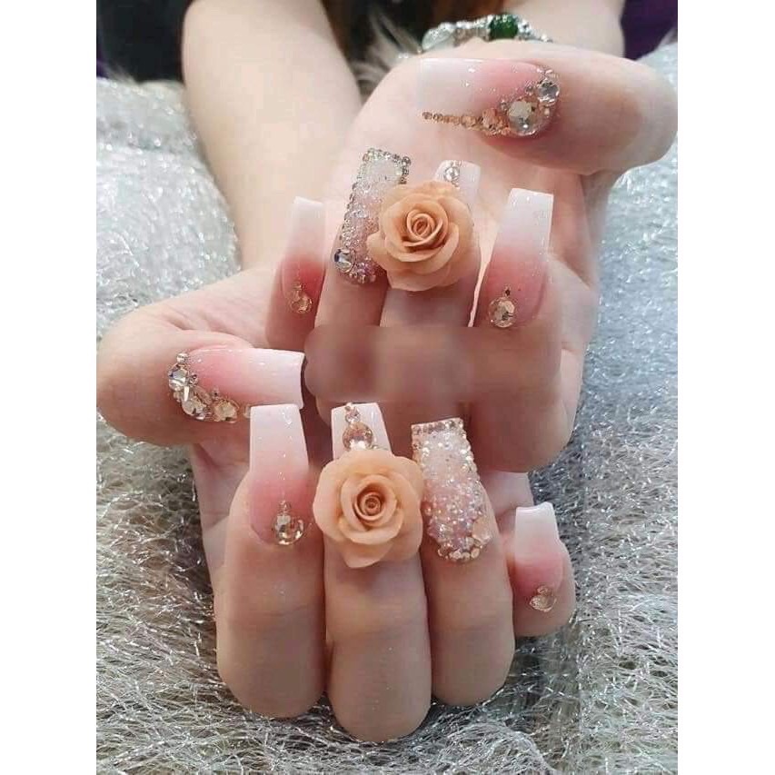 Móng tay giả Nail thiết kế Nailbox bộ 24 móng