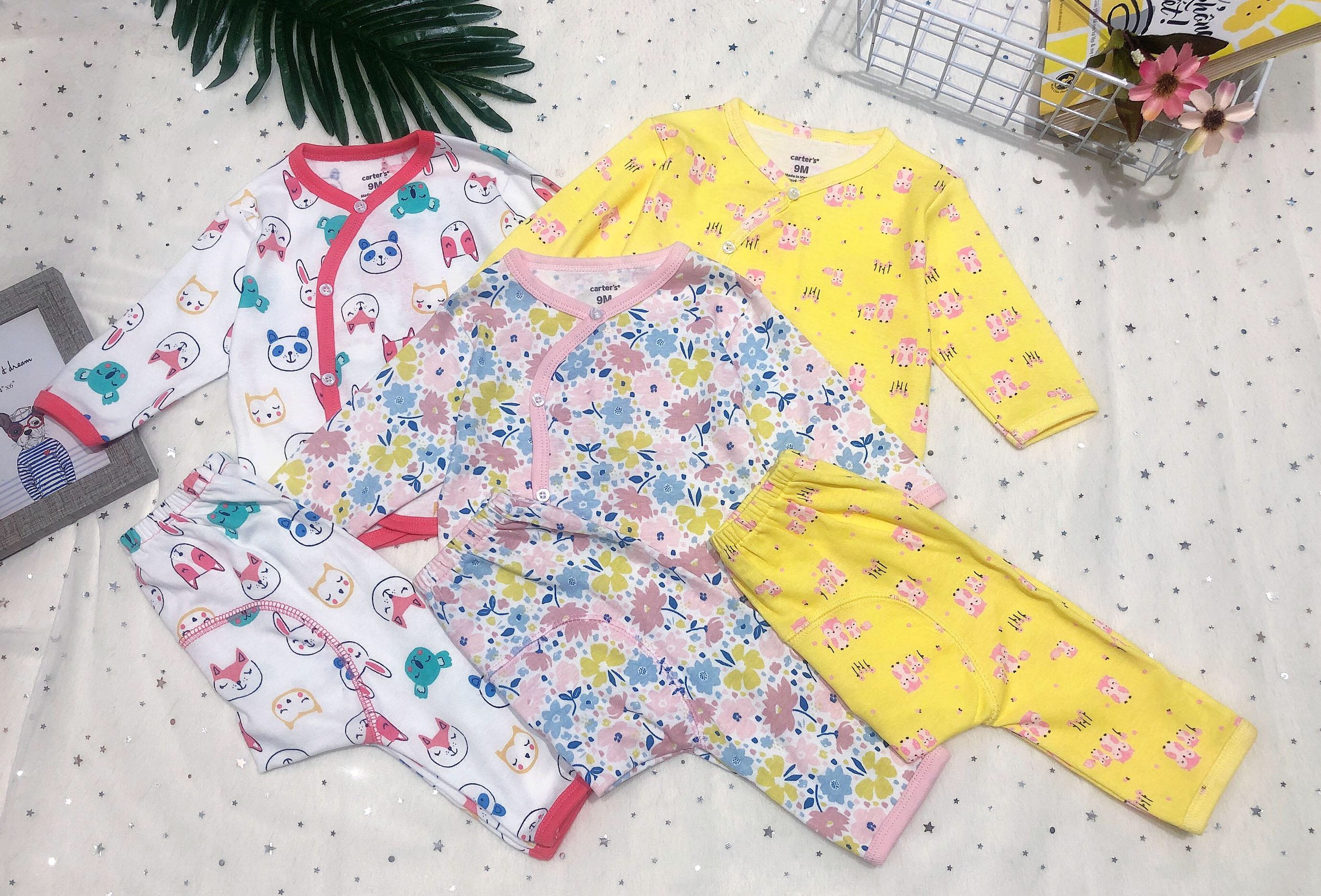 Bộ Body Sơ Sinh CARTER’S Vạt Chéo Kiểu Nhật 6-24M