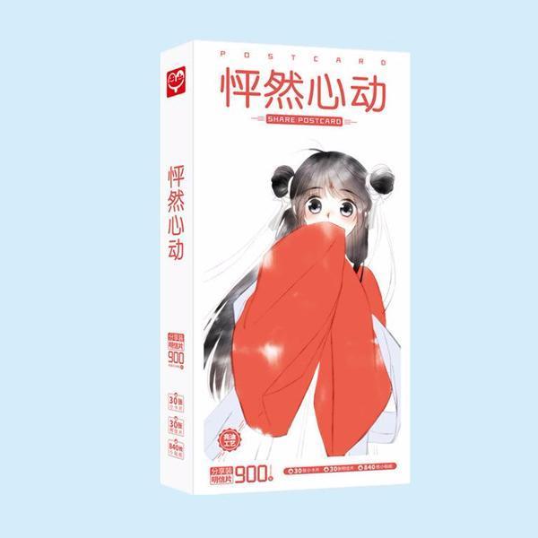 Postcard Con tim rung động 900 ảnh - 2 mẫu hộp ảnh bộ ảnh có ảnh dán sticker lomo bưu thiếp ảnh truyện tranh anime