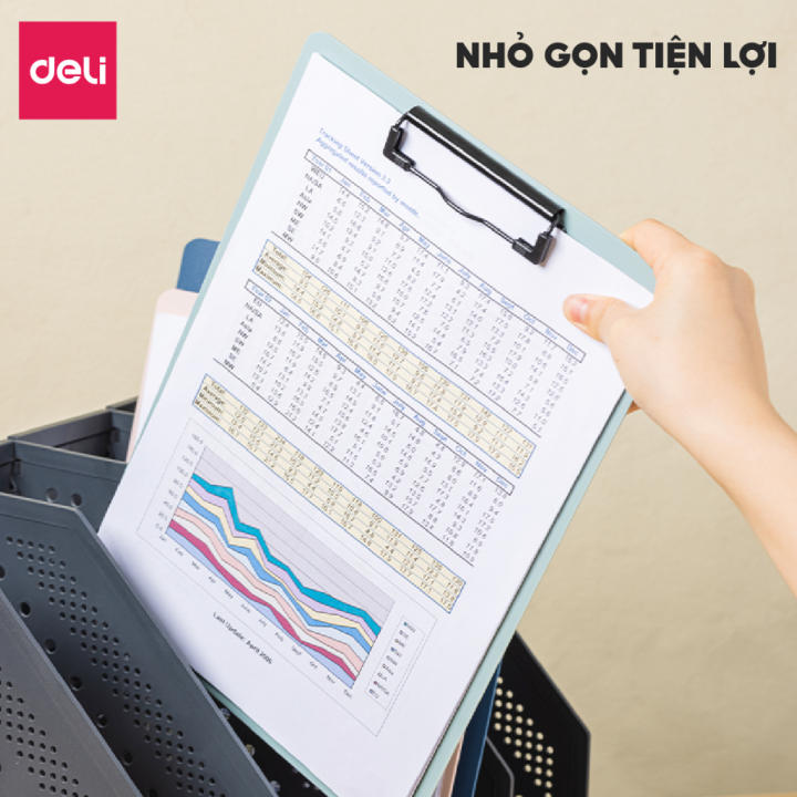 Bìa Trình Ký Nhựa A4 Deli Đơn Bìa Kẹp Nhựa Giấy Tài Liệu Kẹp Hồ Sơ A4 Một Mặt Màu Pastel Học Sinh Văn Phòng Tiện Lợi - Hình ảnh 5
