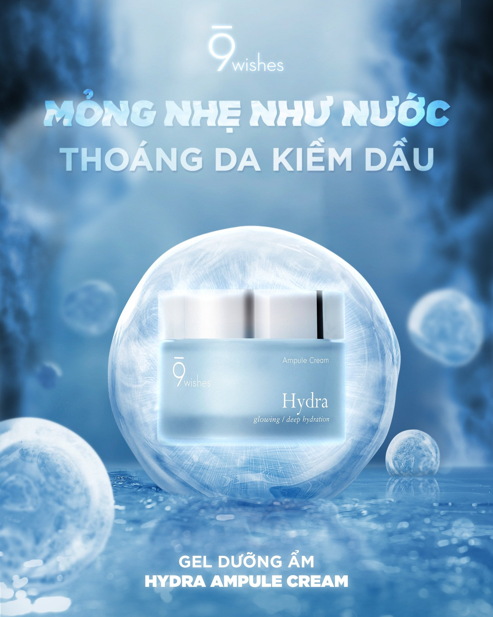 Kem Dưỡng Ẩm 9 Wishes Hydra Ampule Cream 50ml