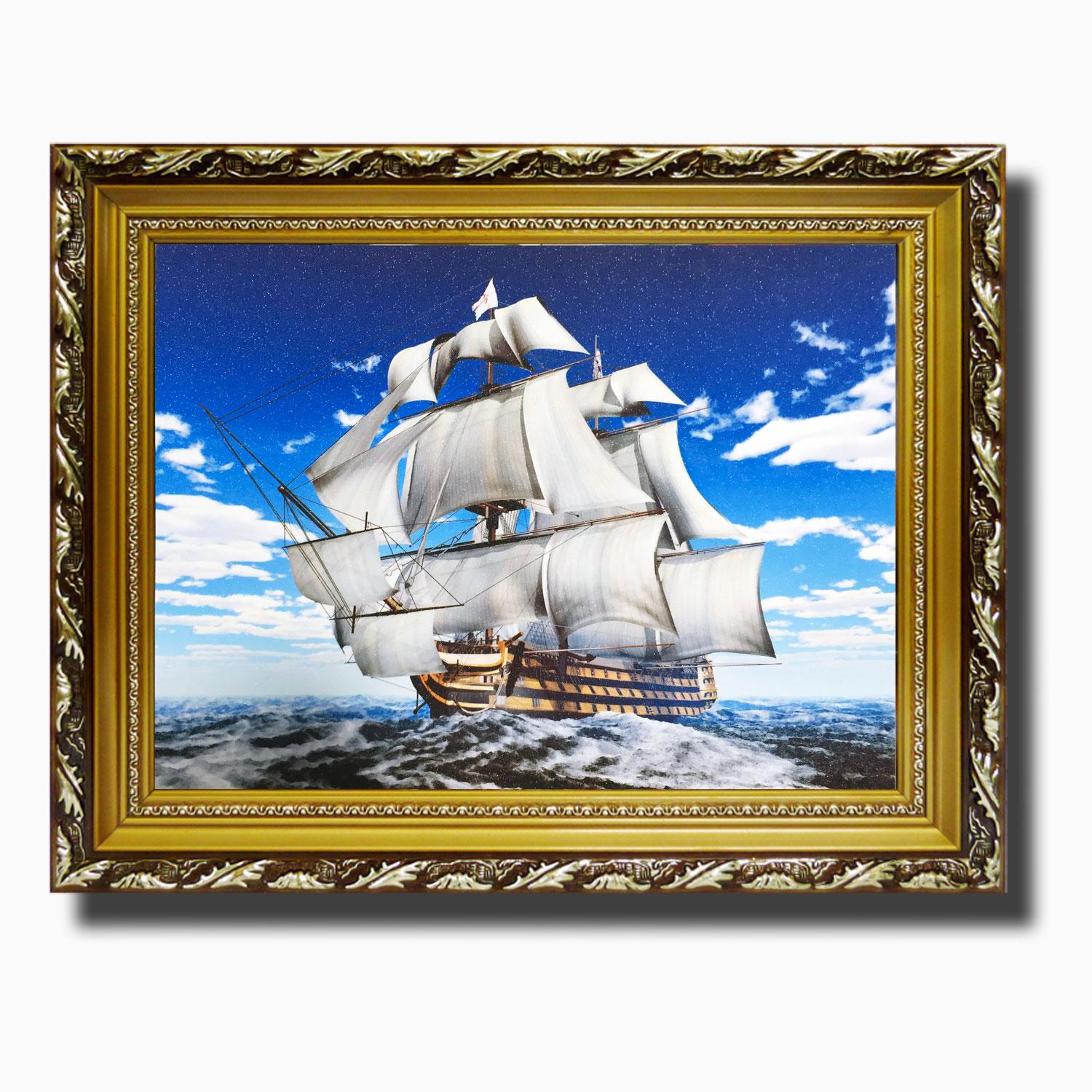 Tranh treo tường - Thuận buồm xuôi gió 19 - Tranh Minh Hiền (KHUNG GỖ - 60 x 70cm)