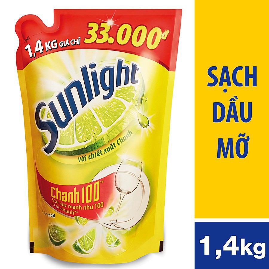 Nước Rửa Chén Sunlight Trà Xanh/ Chanh Túi 750Ml (Giao Màu Ngẫu Nhiên)