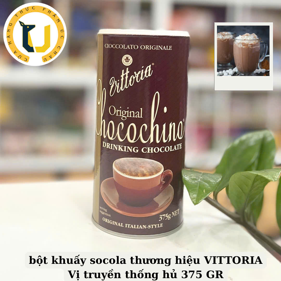 (Australian Product) Italian-Style Chocolate Powder Vittoria Chocochino Drinking Chocolate Italian Style 375Gr