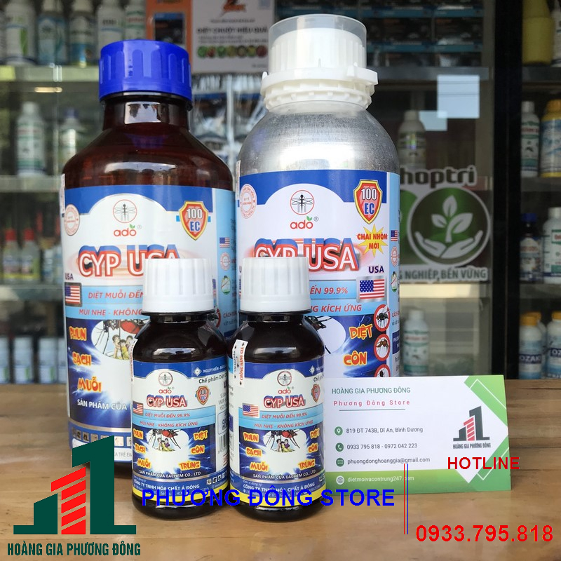 Thuốc diệt muỗi giá rẻ CYP USA 100EC (chai nhôm, 1 lít)