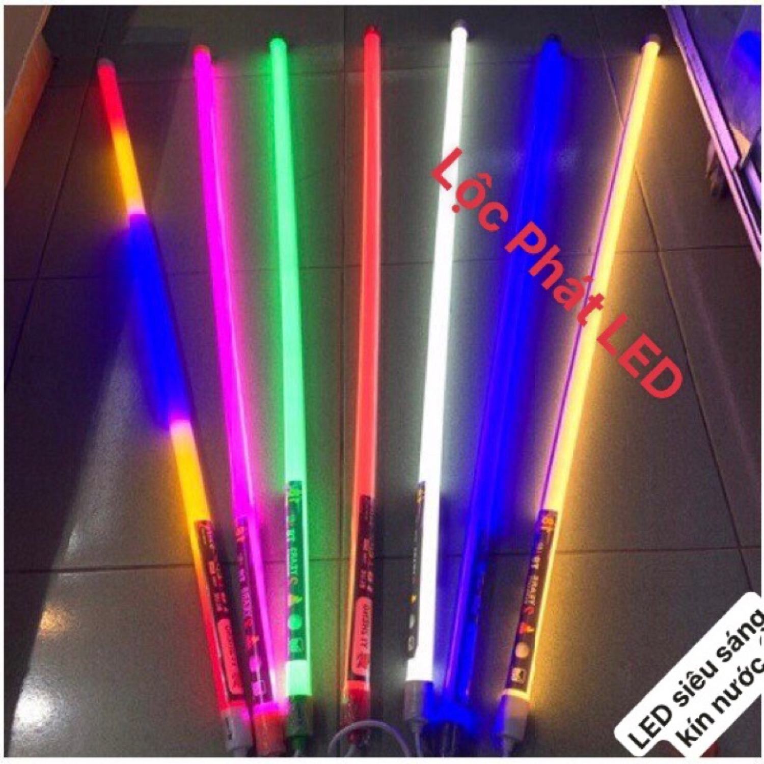 Tuýp led t8 - 220v, 1m2 - 18w, có phích cắm. nhiều màu sắc. 🔴 🟡 ⚪️ 🟢 🔵 🟣 🟤
