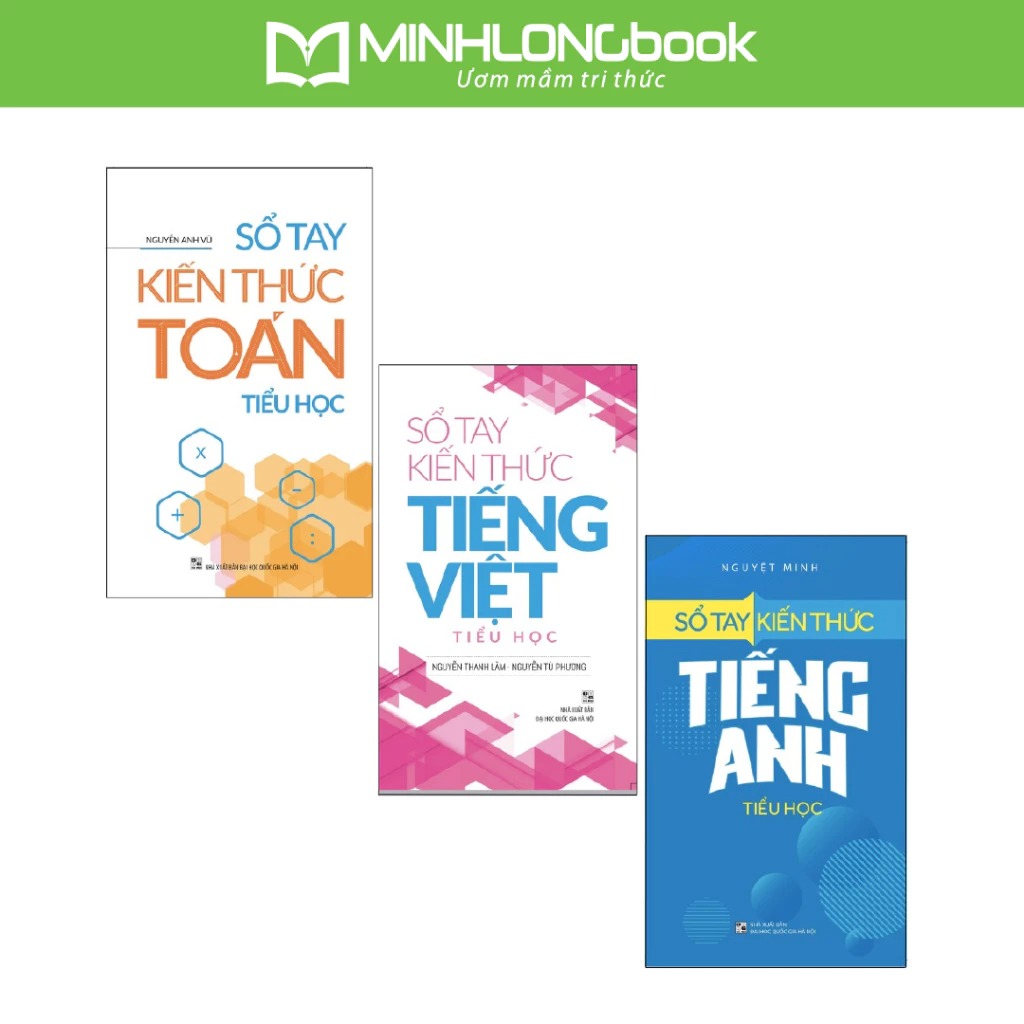 Sách: Sổ Tay Kiến Thức Toán + Tiếng Anh + Tiếng Việt Tiểu Học