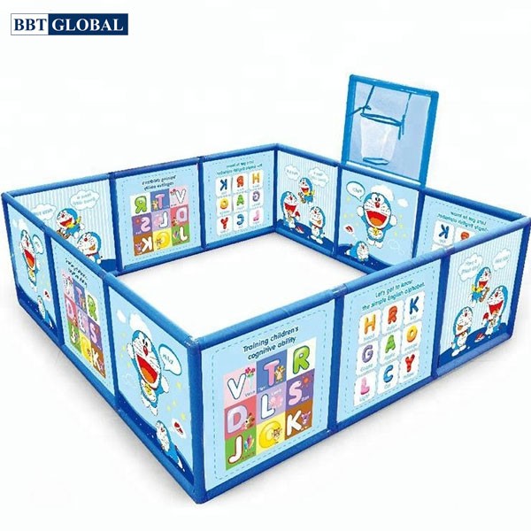 Quây bóng cho bé Doraemon có ném bóng rổ A999-224A - nhà banh, quây bóng