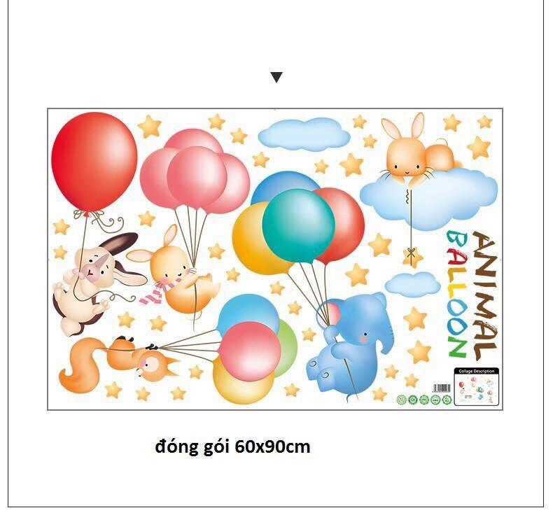Decal dán tương mẫu thú ôm bóng