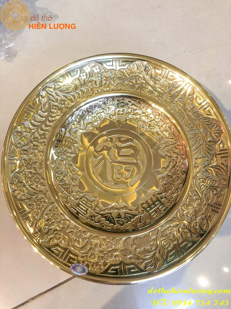 Mâm Bồng Chữ Phúc 28cm - Đĩa Hoa Quả