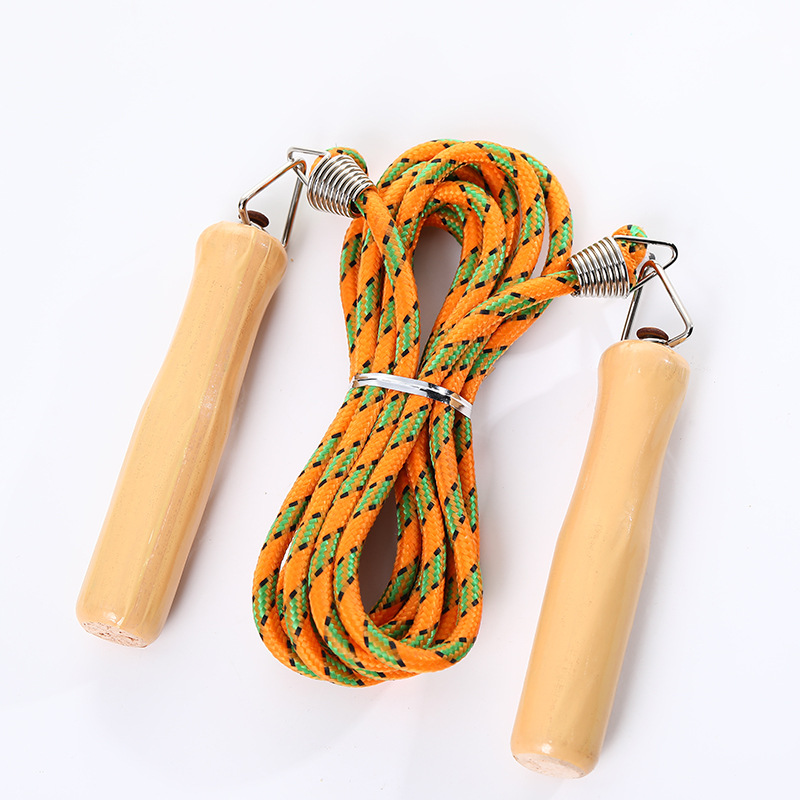 Dây nhảy thể dục dk 4mm cán gỗ