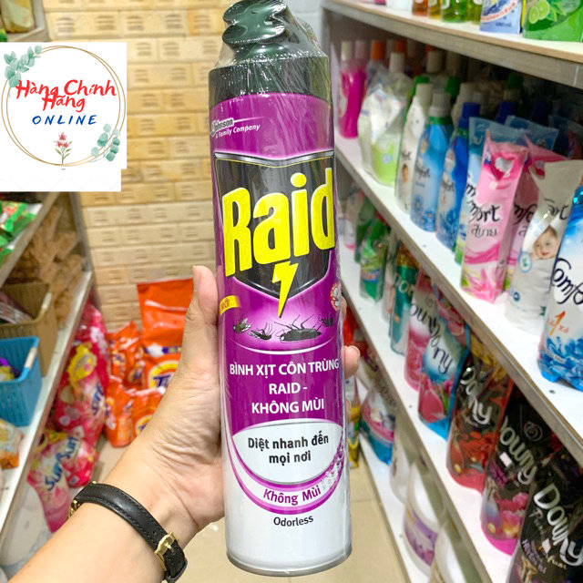 Bình Xịt Côn Trùng Raid 600ml - Bình Xịt Muỗi Xịt Gián xịt kiến