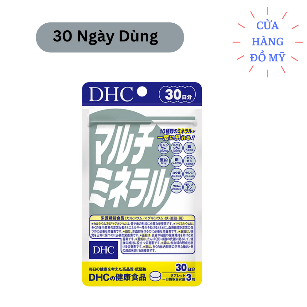 Viên uống khoáng tổng hợp DHC Multi Minerals 90 viên 30 ngày dùng của Nhật - Bổ sung khoáng chất cho cơ thể - Shop Hong1008