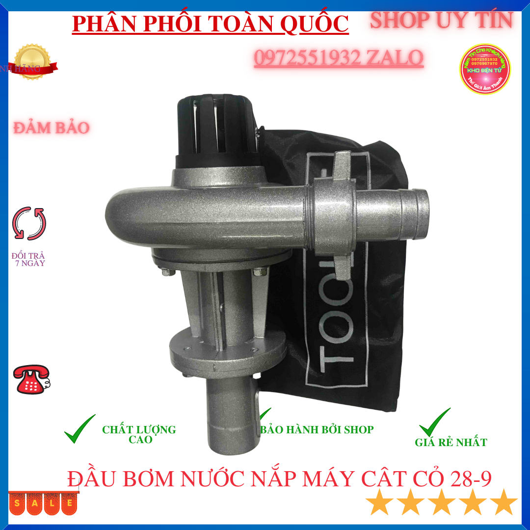 Đầu Bơm Nước Lắp Máy Cắt Cỏ Phi 28- 9 Khía