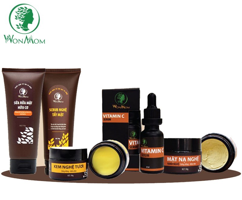 Bộ chăm sóc da mặt toàn diện Wonmom + Tặng 1 Scrub nghệ tẩy mặt