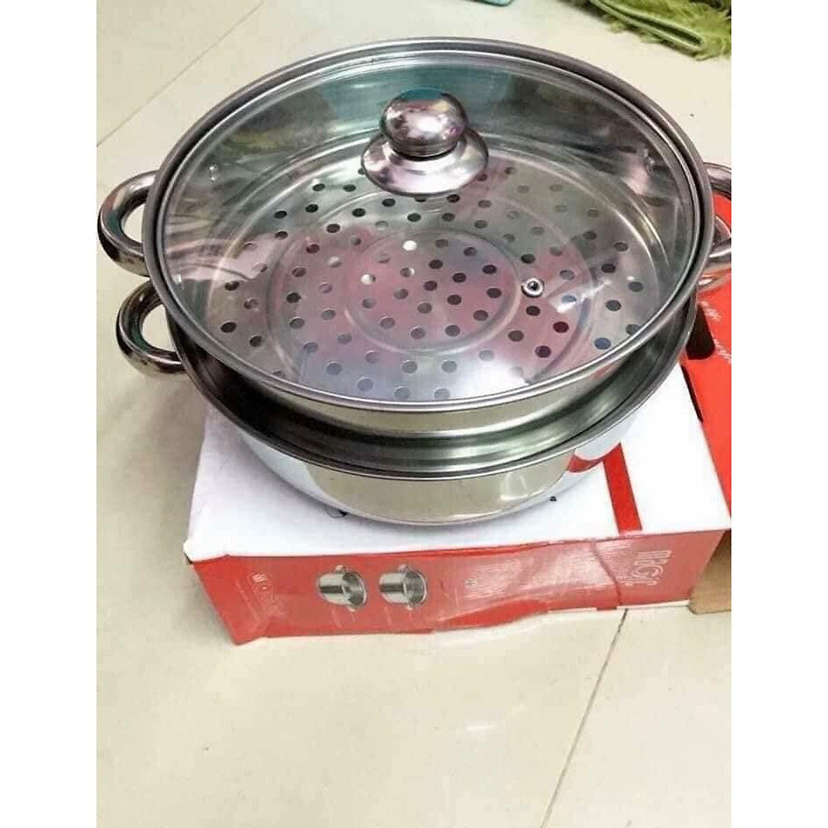 Nồi hấp 2 tầng đa năng đường kính 28cm