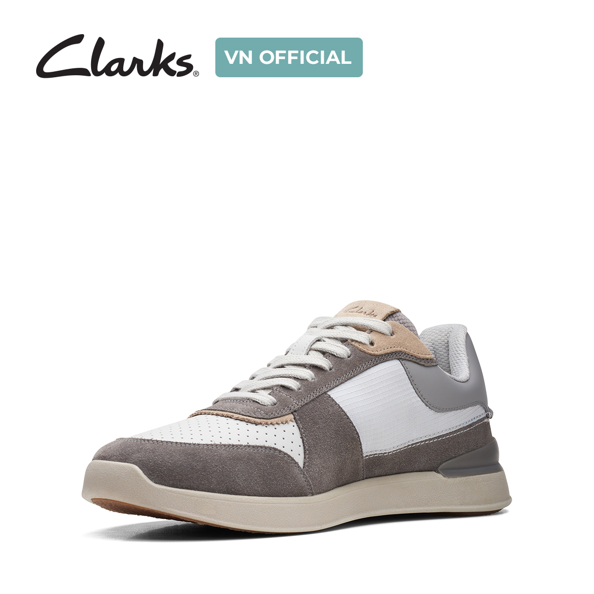 Giày Sneaker Da Lộn Nam Clarks - RaceLite Tor