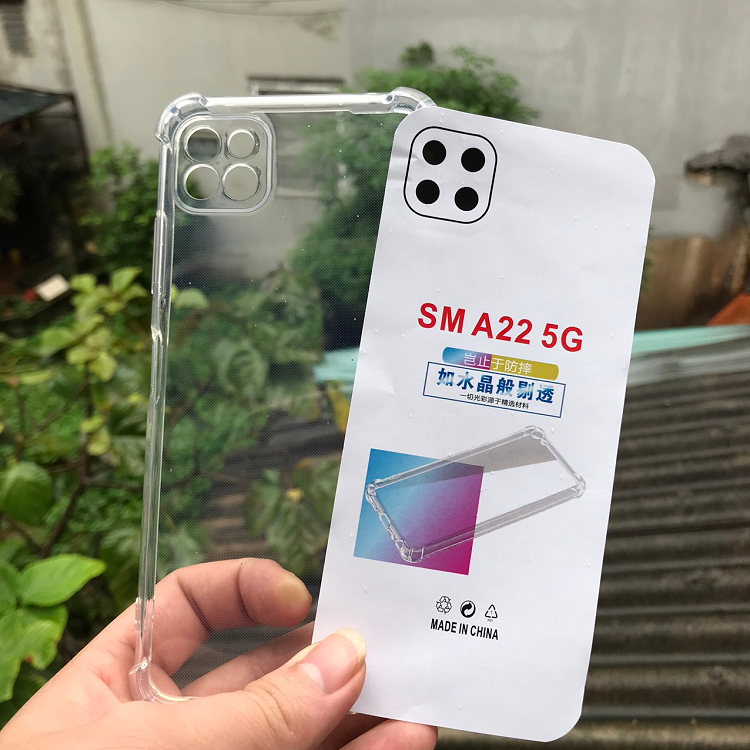 Ốp lưng Samsung A22 5g trong suốt chống sốc cao cấp có gờ bảo vệ camera