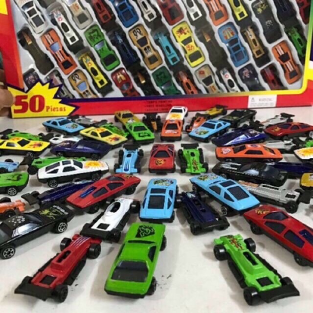 Combo 50 Xe Mô Hình Bằng Sắt Bánh Đà Cho Bé