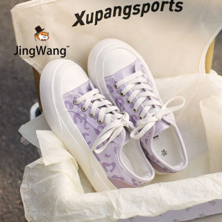 JingWang Giày phụ nữ mới tất cả các trận đấu tăng chiều cao giày vải mỏng thoáng khí giày trắng nhỏ dễ thương thumbnail
