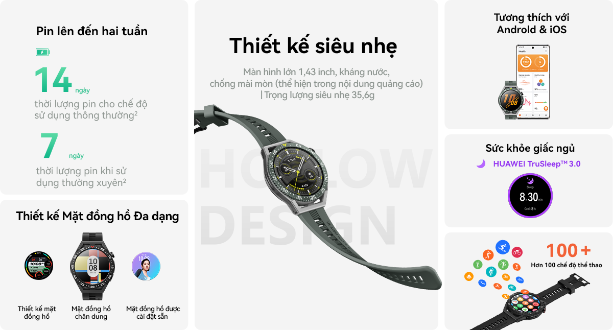 Đồng hồ thông minh HUAWEI WATCH GT 3 SE | Tập luyện khoa học | Theo dõi giấc ngủ | Pin lên đến 2 tuần | Hàng Phân Phối Chính Hãng