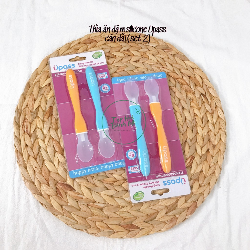 [HCM]Thìa ăn dặm silicone Upass (set 2)