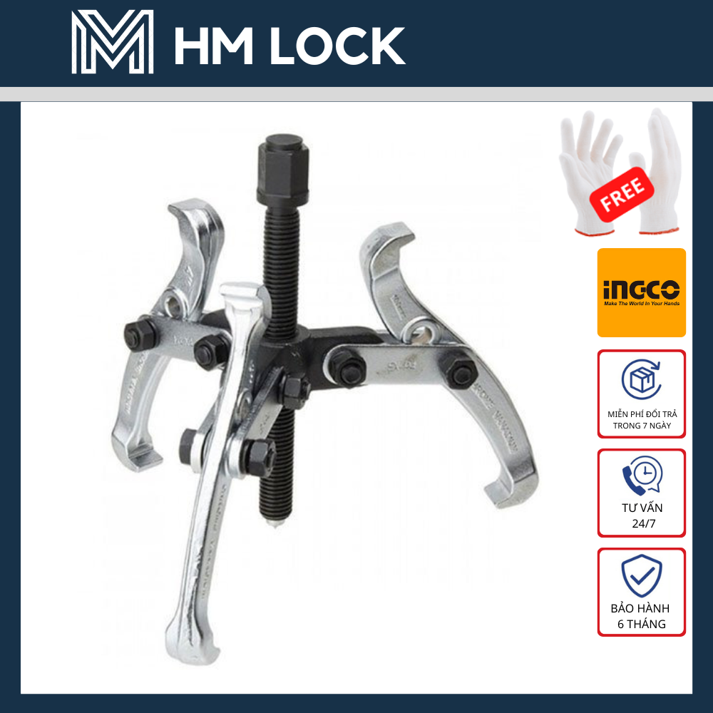 Cảo 3 chấu ingco 3, 4, 6 inch - thép cr-v siêu cứng không gỉ - hàng chính hãng - hgp08033
