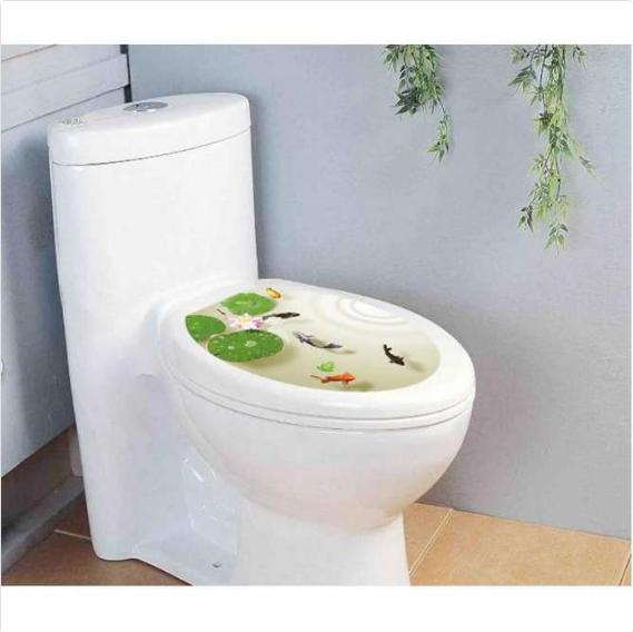 Decal trang trí Toilet - Cá Chép