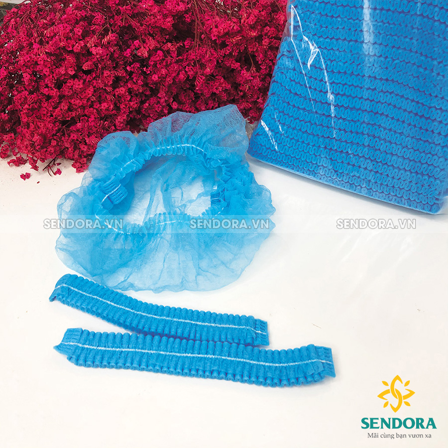 Nón y tế khử trùng cao cấp, mũ trùm đầu y tế ( Bịch 100 cái )